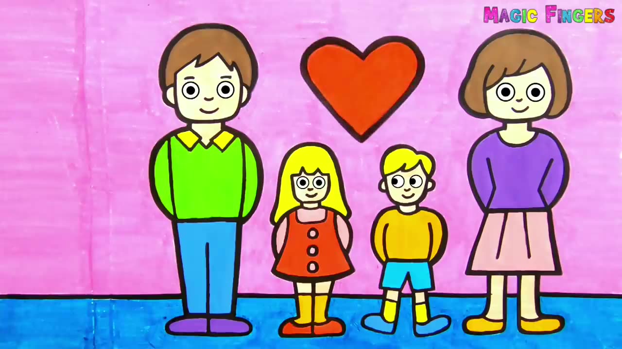 Family Drawing, Painting and Coloring for Children & Toddlers | Basic How to Draw Tips .