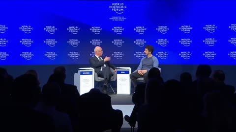 Klaus Schwab with Sergey Brin