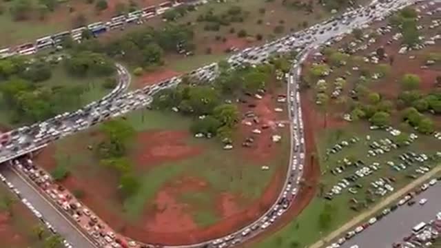 Manifestação vista aérea