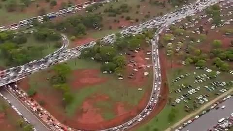 Manifestação vista aérea