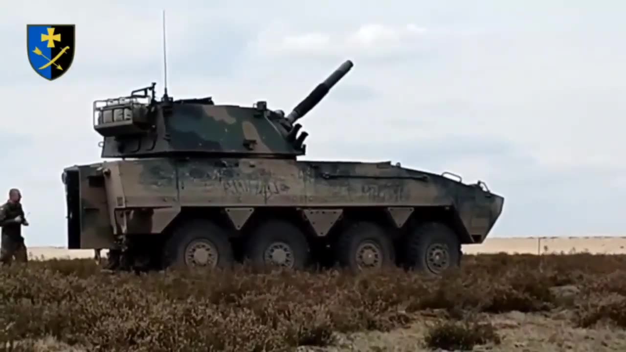 First footage of a Polish 120mm KTO Rosomak in Ukrainian Service.