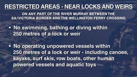 River Murray Flood Event: Water, Speed and Vessel Restrictions