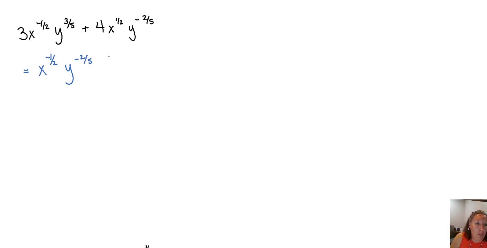 Factoring out a GCF with Rational Exponents