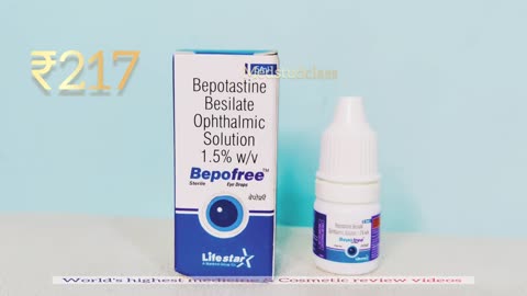 Bepofree eye drops एलर्जी आंखो के लिए ड्रॉप्स आंखो मे खुजली पानी आना