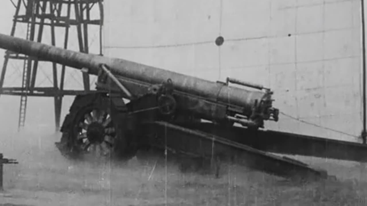 Japanese Type 89 15cm cannon high speed study during prototype trials in 1924