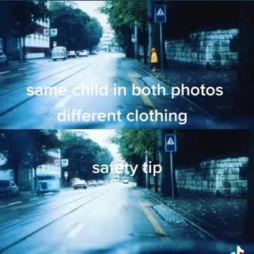 Same picture different clothing . Safety tip