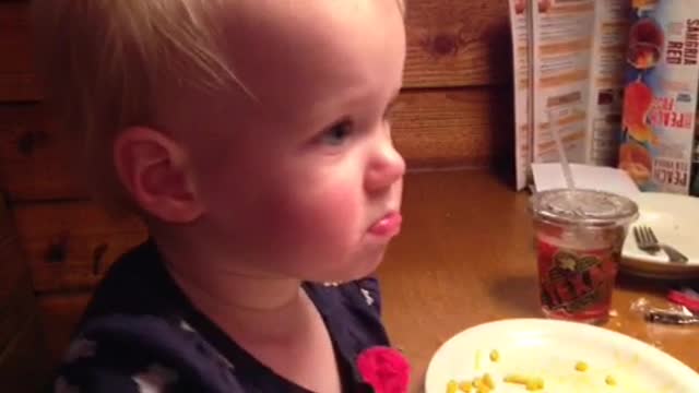 Watch The Priceless Reaction Of This Little Girl As She Tastes Lemon For The First Time