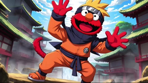 [Elmo sings/AI Cover] Naruto: Shippuden Opening 17 | Yamazaru - Kaze (風)