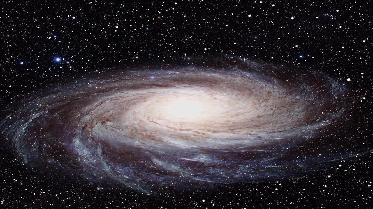 4K Mikiway Galaxy spinning in space