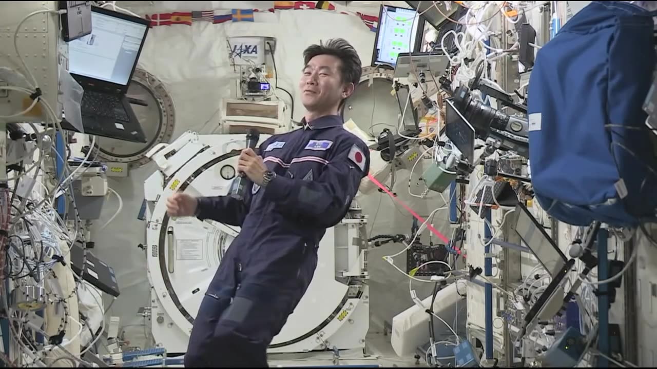 Space Station Crew Member Talks to Hometown Residents In Japan