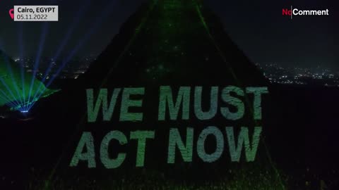 Egypt lights up the Pyramid of Khafre ahead of #COP27