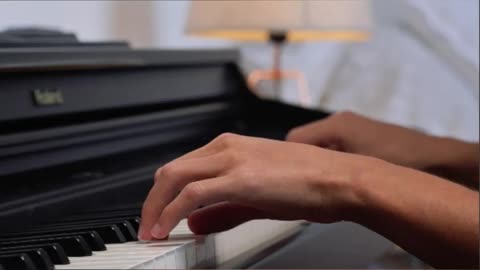 Playing the piano