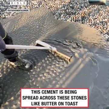 Extremely satisfying pavement installation 😲