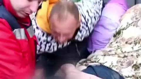 An 11-year-old boy was rescued by Ukrainian emergency services