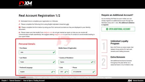how to open a live trading account