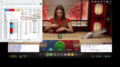 Live Baccarat - 123 units with new system. LCSD2 NR Money Management.