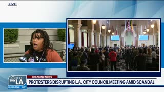 Protesters disrupt LA City Council meeting amid scandal