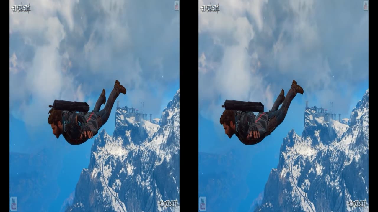 VR Acrophobia? Sky Diving 3D for VR Box Split Screen