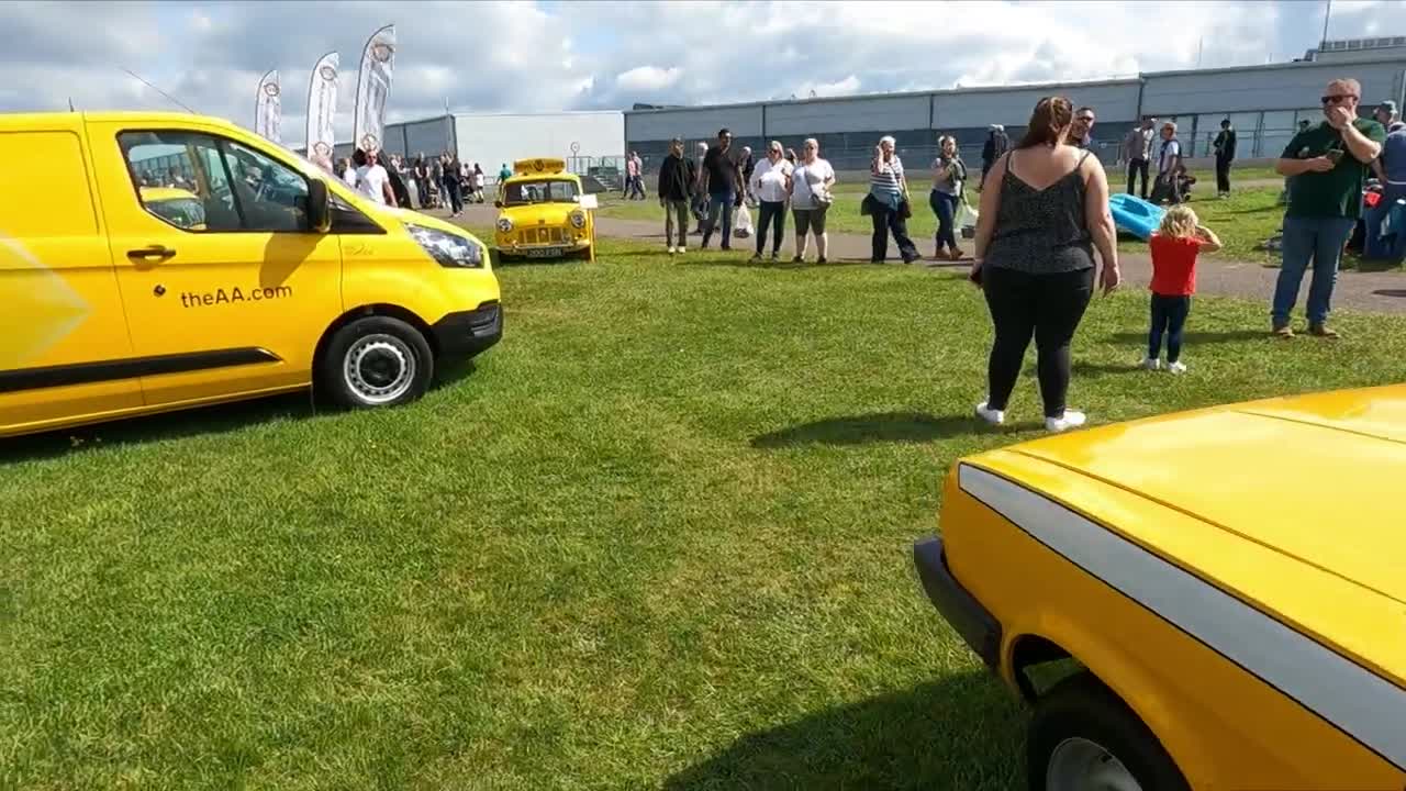 Historic British Automobile Association (AA) Patrol Vehicle Display, British Motor Show, Farnborough