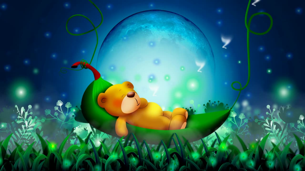 Fall Asleep With A Dreaming Bear On A Leaf