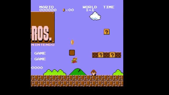 Super Mario Bros. Title Screen.