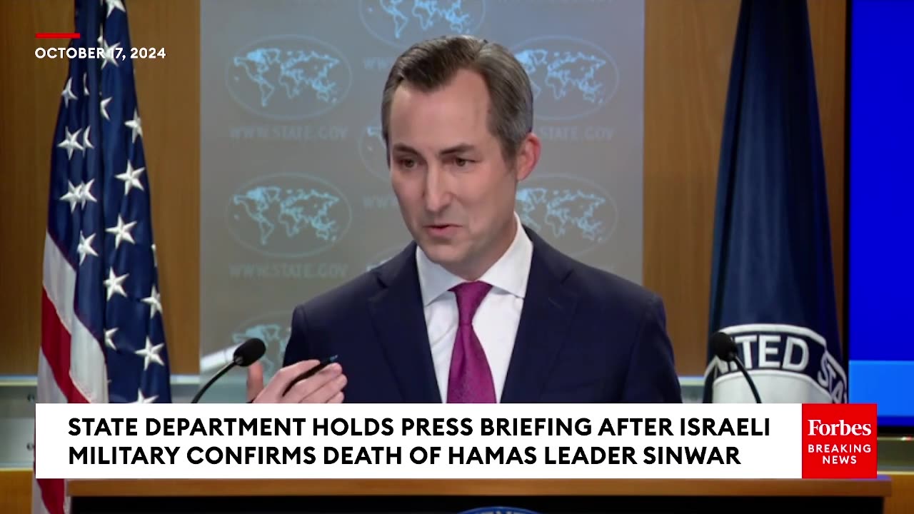 JUST IN- State Department Holds Press Briefing After IDF Confirms Death Of Hamas Leader Yahya Sinwar