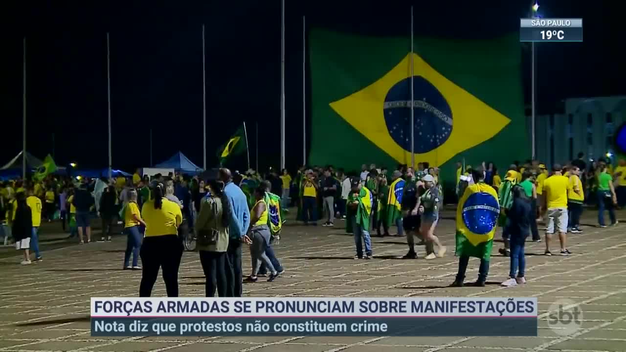 Forças Armadas condenam excessos em manifestações | SBT Brasil (11/11/22)