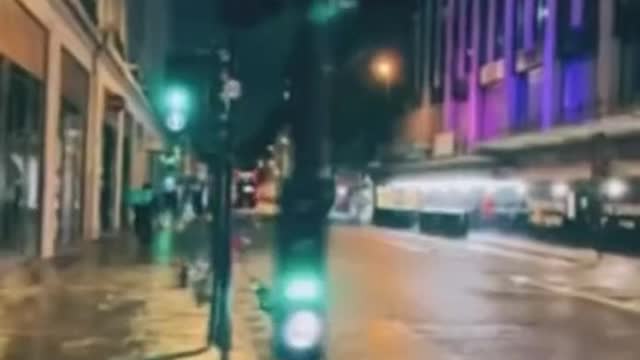 Giant Christmas Balls Barrel Down The Street Due To Heavy Winds In London