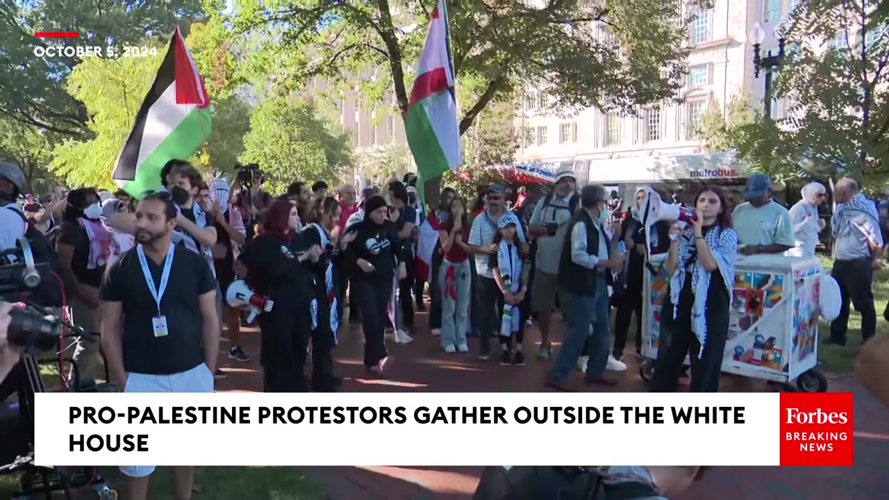 Pro-Palestine Protestors Hold Demonstration Outside Of The White House