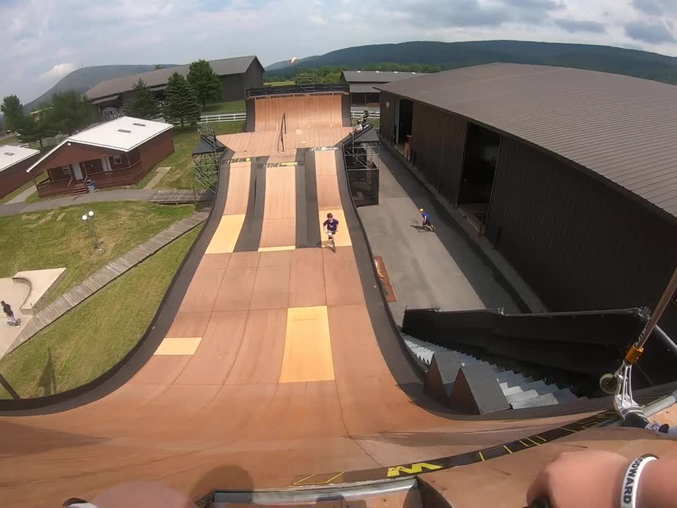 Hitting the mini-mega ramp at WoodWard, PA! (I met Raymond Warner)