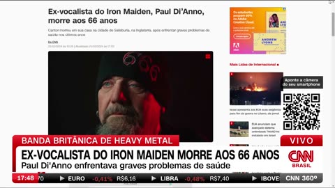 Paul Di’Anno, ex-vocalista do Iron Maiden, morre aos 66 anos na Inglaterra