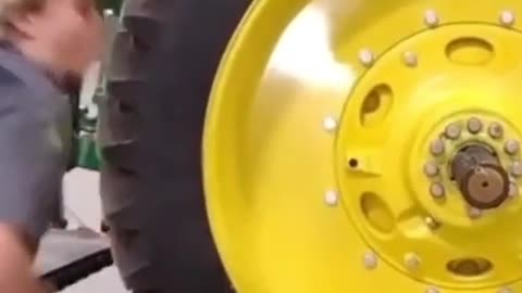 An accident happened when the repairman repaired the car.