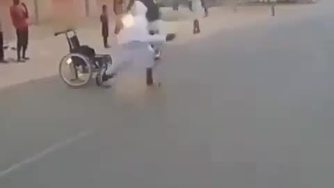 Funny Crippled Man Suddenly Walk And Run