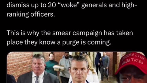 Pete Hegseth If Confirmed as Secretary of Defense Will Dismiss Up To 20 “Woke” Generals