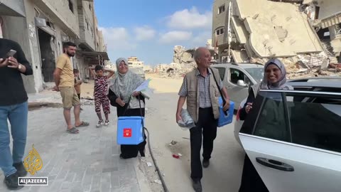 Gaza polio campaign: UN vaccinations continues in north of Gaza