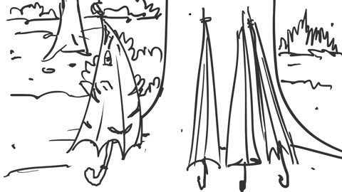 Rain Rain go away storyboard animatics