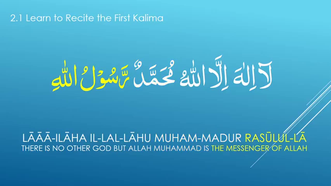 1st Kalima Translate in English