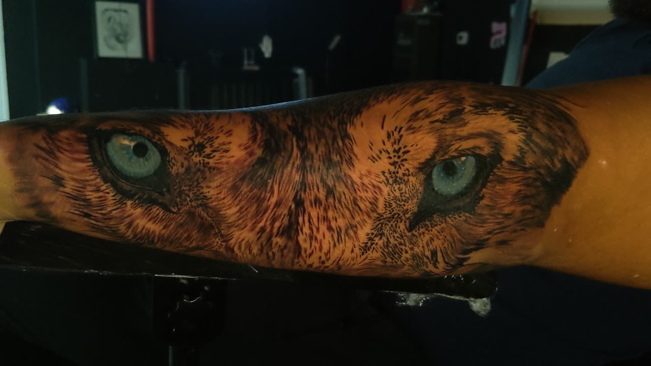 Wolf eyes tattoo