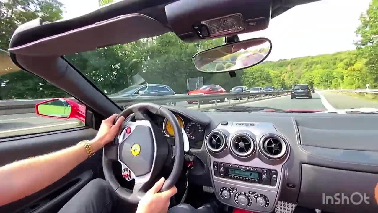 Ferrari F430 Spider Testfahrt-Autobahn