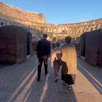 Elon Musk at the Colosseum.