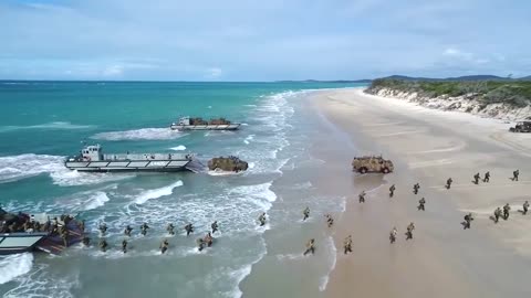 Australian Troops Conduct Beach Landing During Talisman Saber Joint Military Exercises9