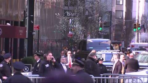 Trump Arrives back at trump tower