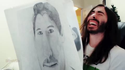 Penguinz0 Laughing hysterically at his Markiplier Art