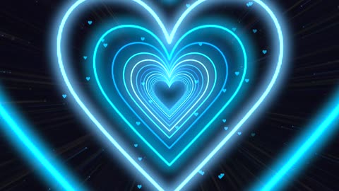972. Color Changing Heart Tunnel Animation Video Heart