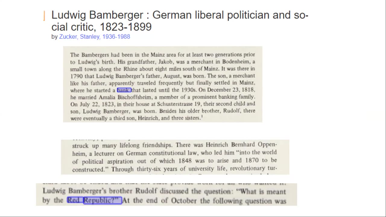 Ludwig Bamberger - an 1848 marxist revolutionary and banker at the same time - set up Reichsbank