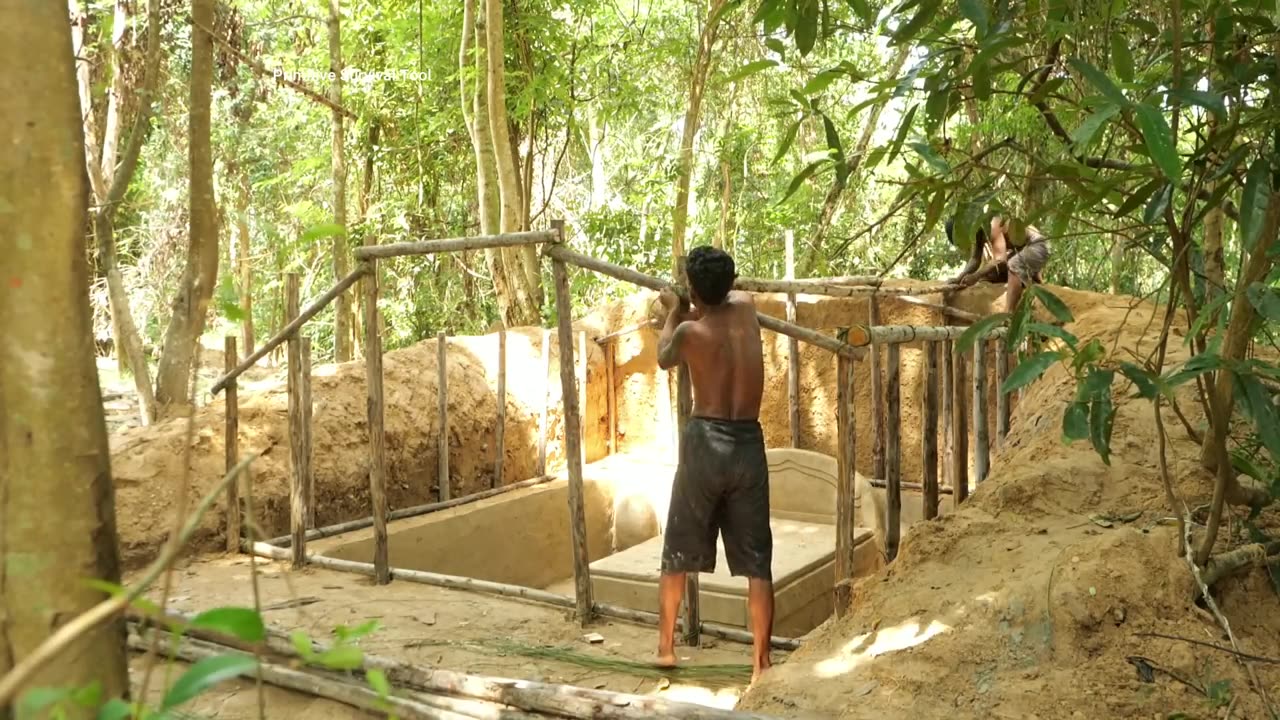 25 Days Building The Most Amazing Underground Hobbit House and Water Tube