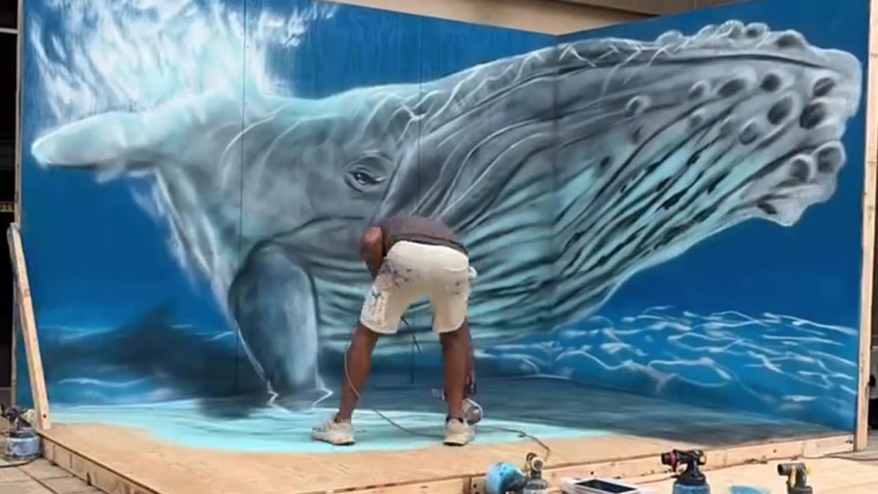 designs paints insane 3D mural