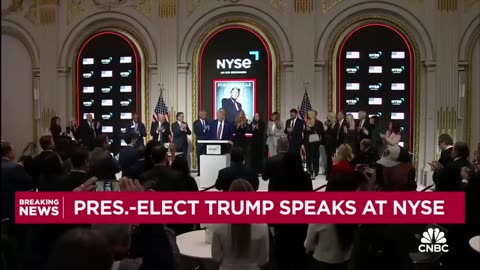 President-elect Trump delivers remarks at NYSE