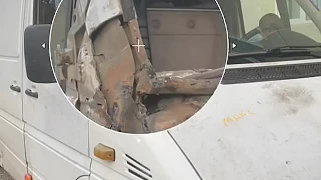 Appearance of cart after accident