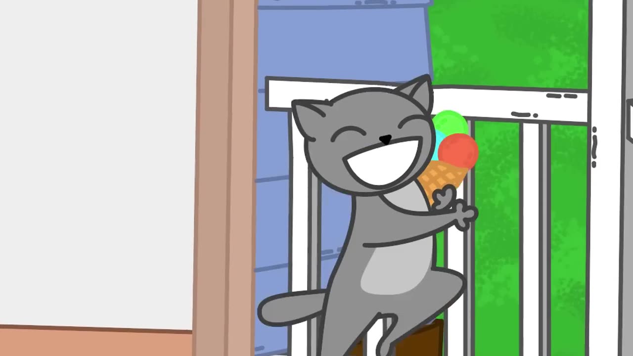 😿 Sad story of a cunning cat 😼🍦🍦🍦 (Funny Cartoon) #shorts #animation #funny